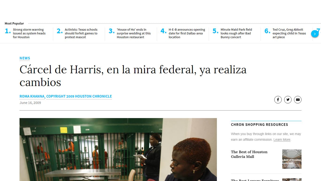 Cárcel de Harris, en la mira federal, ya realiza cambios